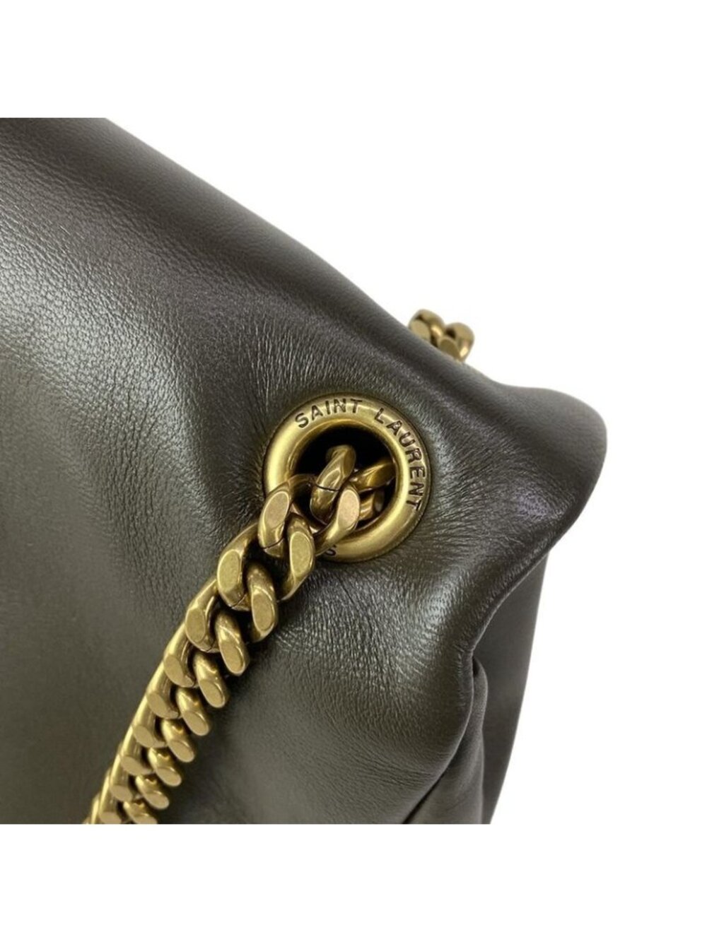 Saint Laurent Paris Shoulder Bag Calypso Dark Brown Chain Leather - Picture 15 of 16